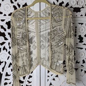 Vintage sheer beaded jacket